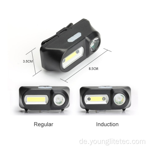 Tragbare Dual-Lichtquelle Wiederaufladbare Sensor-Scheinwerfer